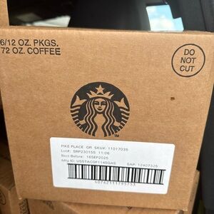 6 bags (case) 12 oz@ NEW Starbucks Pike Place Medium Roast Coffee SEPTEMBER 2025